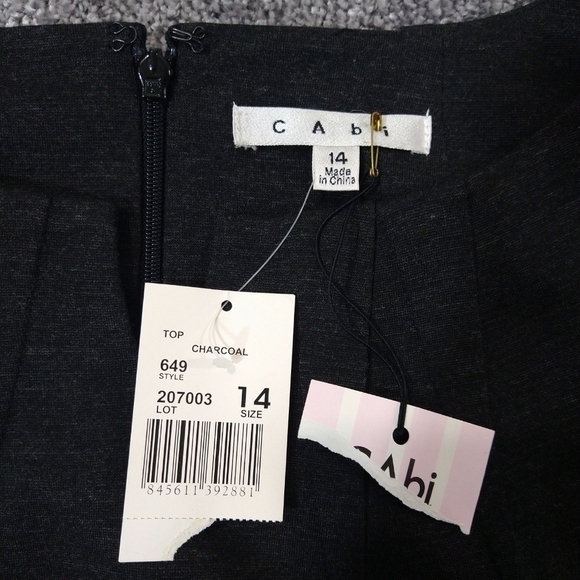 Cabi NWT 649 Perfect Shell Gray Ponte Sleeveless Top Business Casual Stretch - Picture 5 of 9